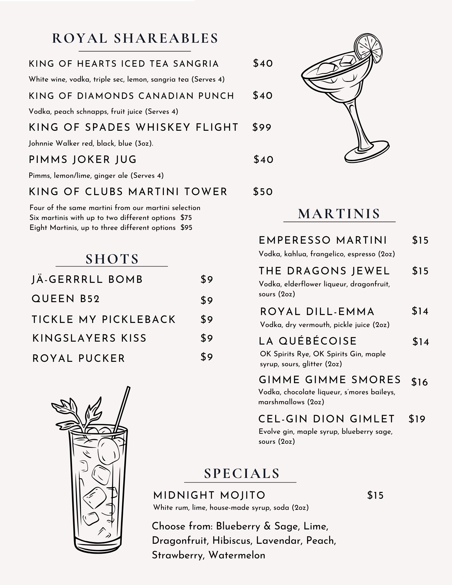 Cocktail Menu